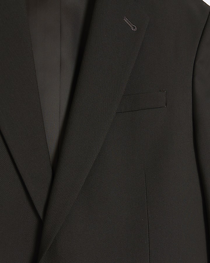 Dark brown slim fit suit jacket