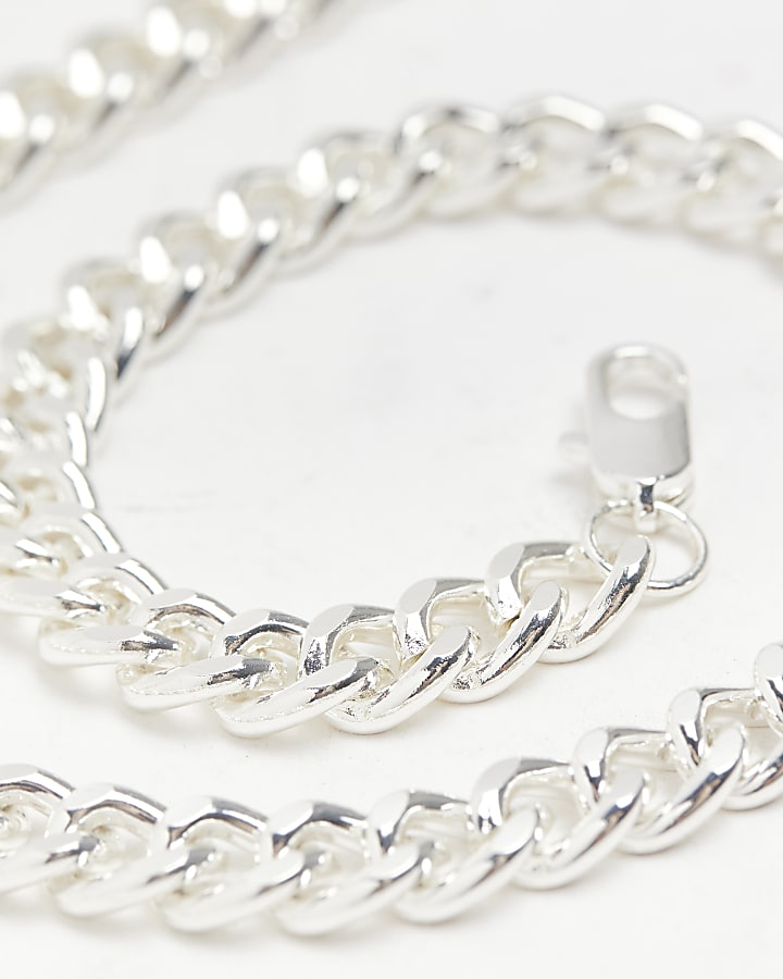 Silver plated chain necklace