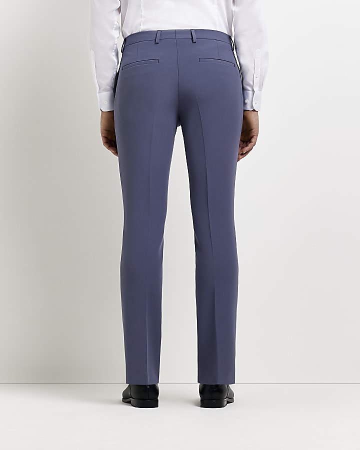 Blue Skinny fit suit trousers