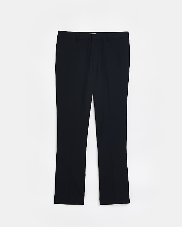 Navy slim fit smart trousers