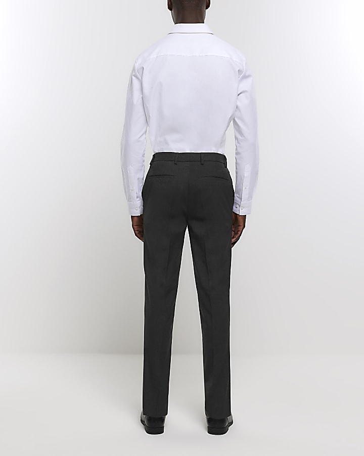 Dark grey skinny fit smart trousers