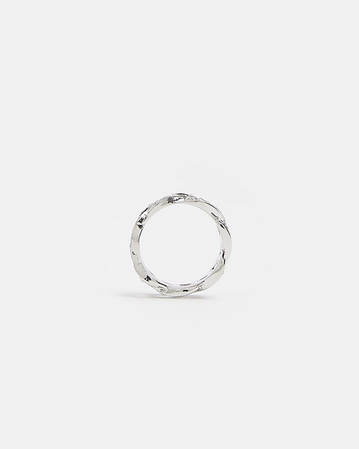 Silver colour Chain Link Ring