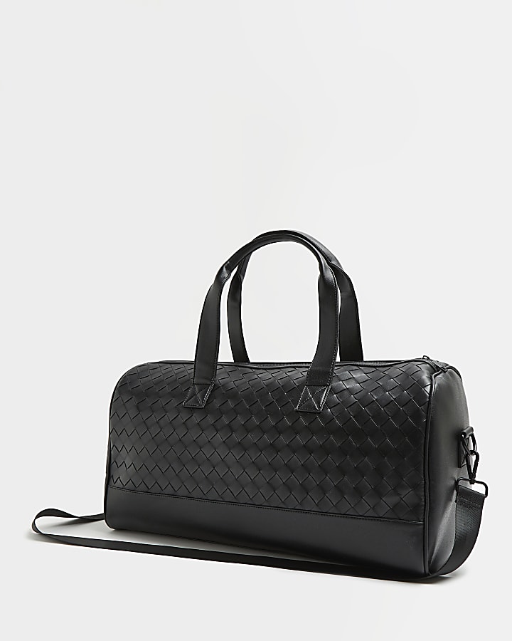 Black Weave Holdall bag