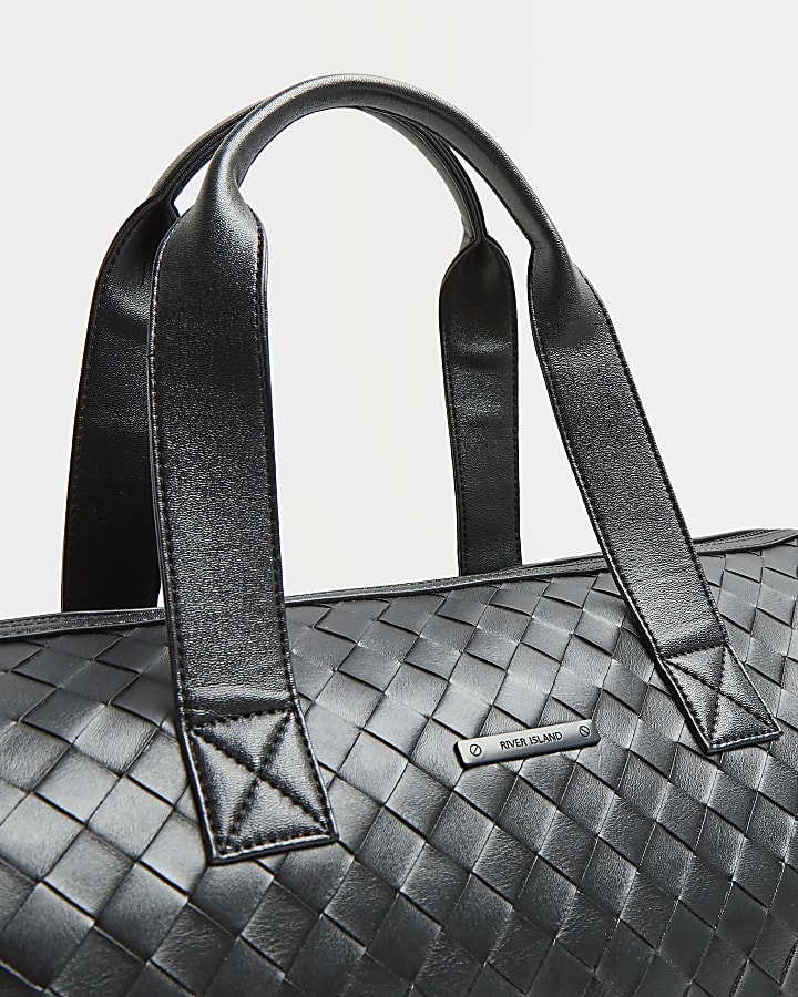 Black Weave Holdall bag