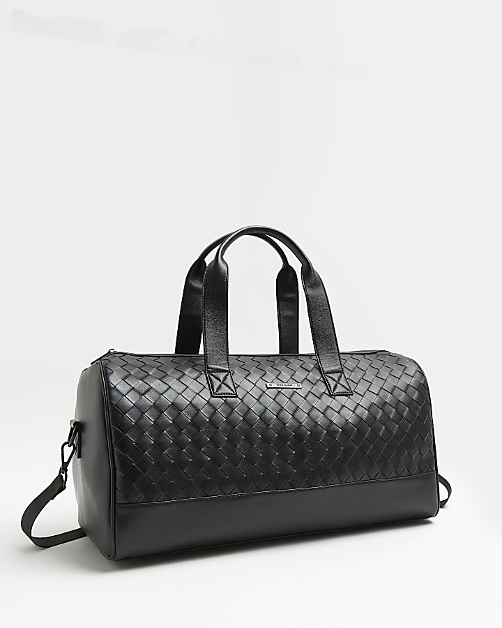 Black Weave Holdall bag