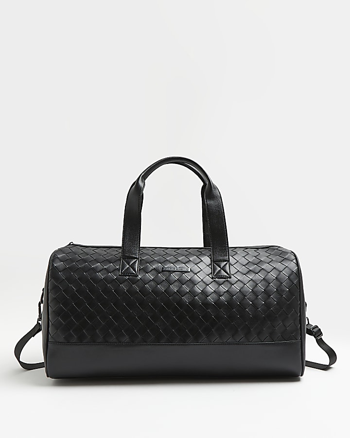 Black Weave Holdall bag