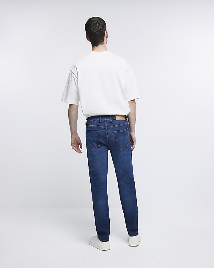 Dark blue slim fit jeans