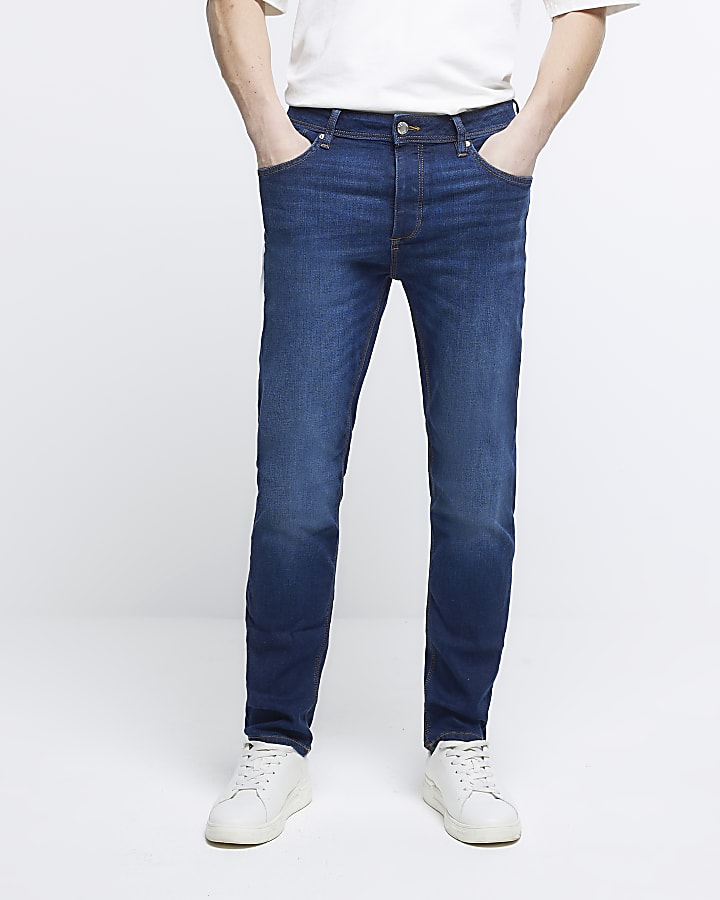 Dark blue slim fit jeans