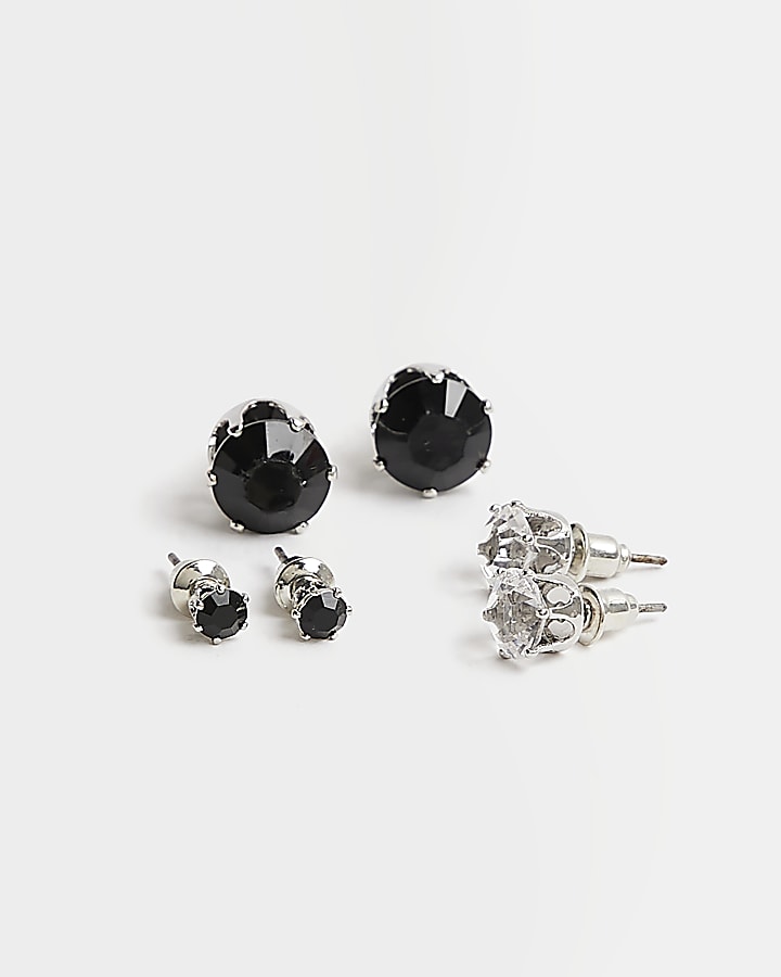 Black Multipack 6 Stud Earrings