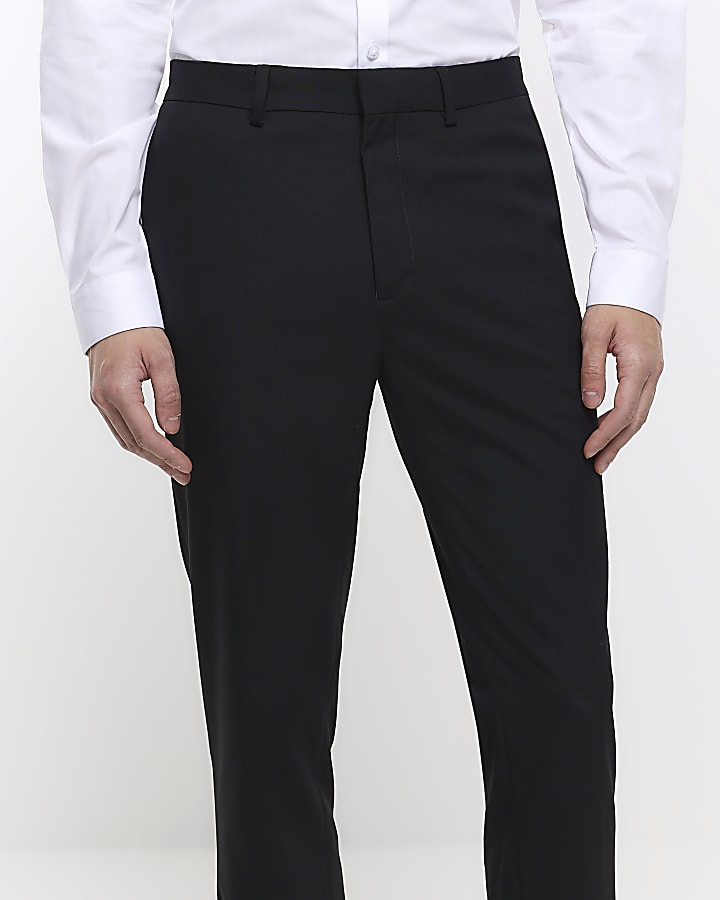 Black skinny fit smart trousers