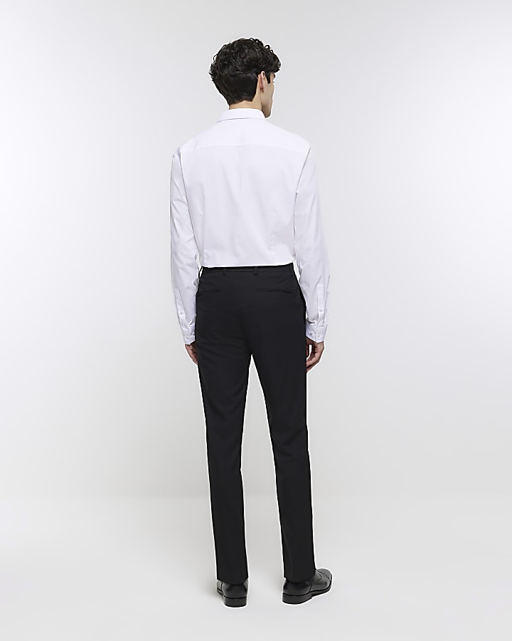 Black skinny fit smart trousers