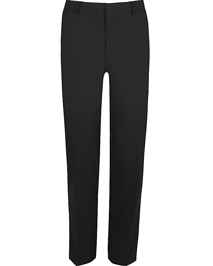 Black slim fit smart trousers