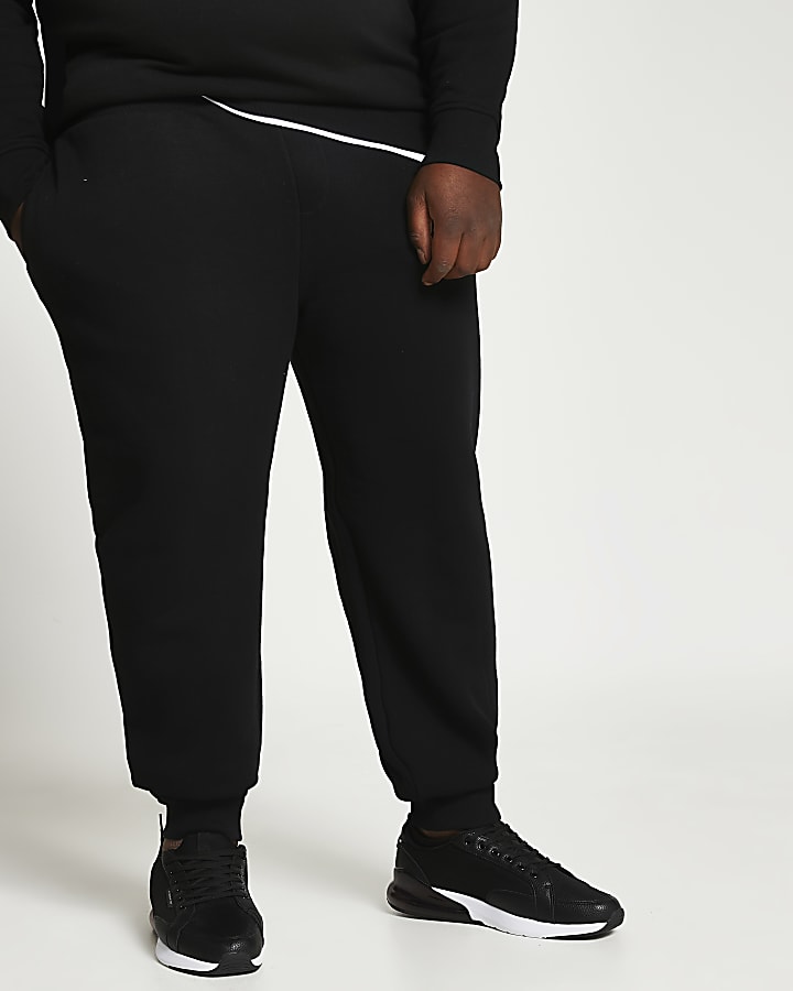 Big Tall black RI slim fit joggers