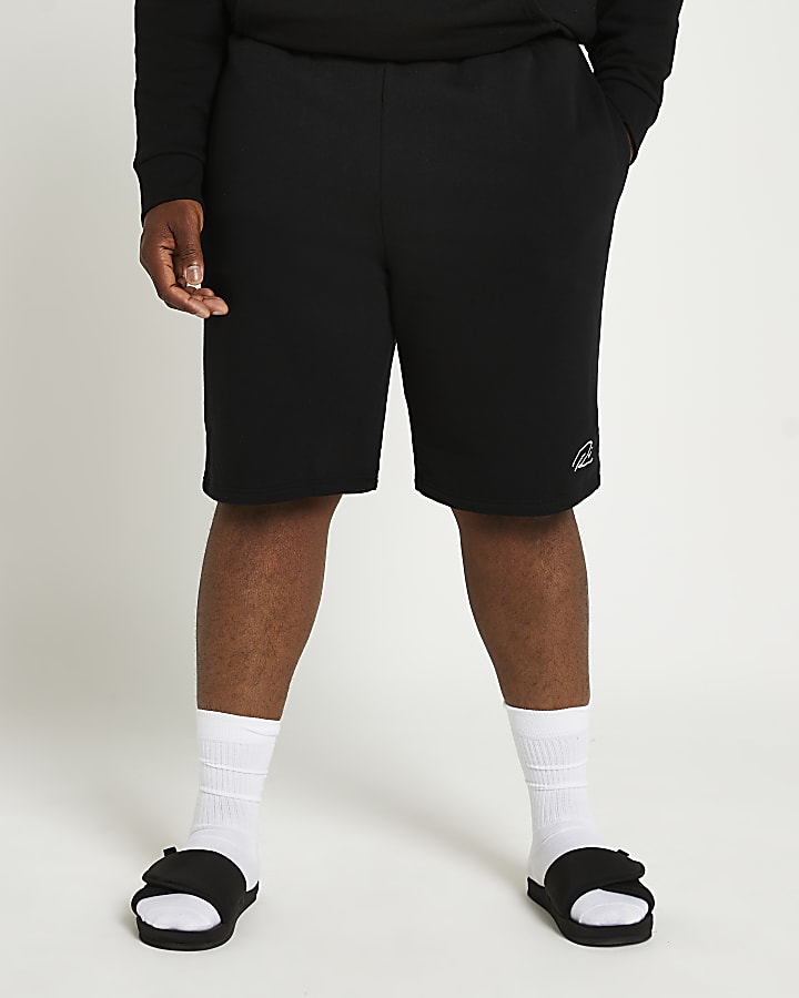 Big & Tall black RI slim fit shorts