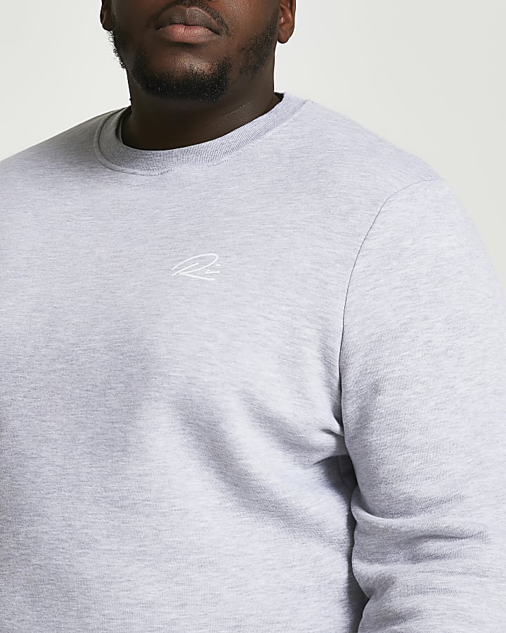 Big & Tall grey slim fit sweatshirt