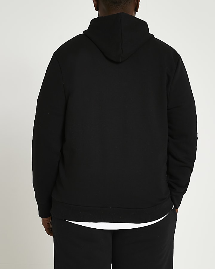 Big & Tall black RI slim fit hoodie