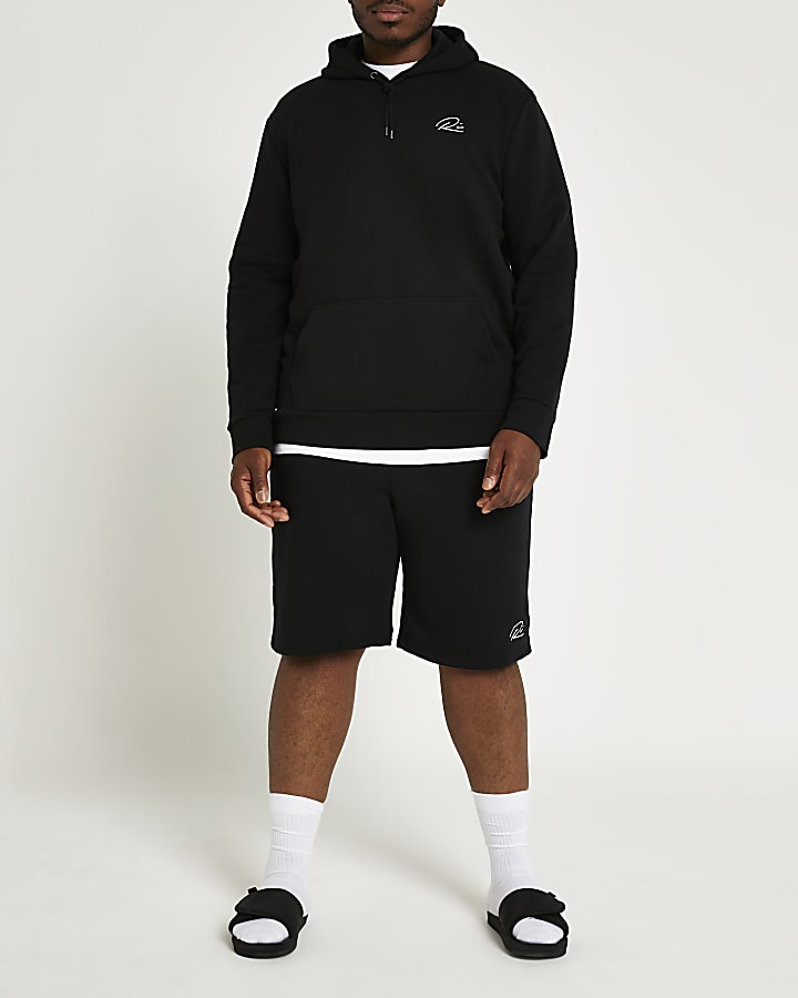 Big & Tall black RI slim fit hoodie