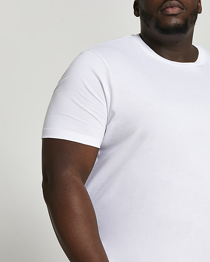 Big and Tall White Slim Fit white t-shirt