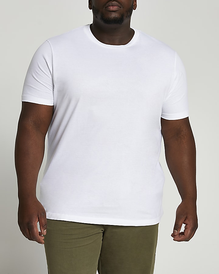 Big and Tall White Slim Fit white t-shirt