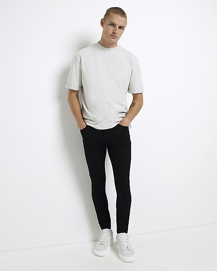 Black spray on skinny fit jeans