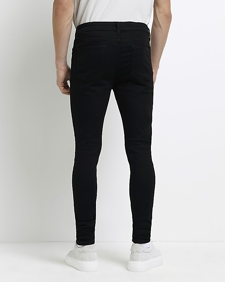 Black spray on skinny fit jeans