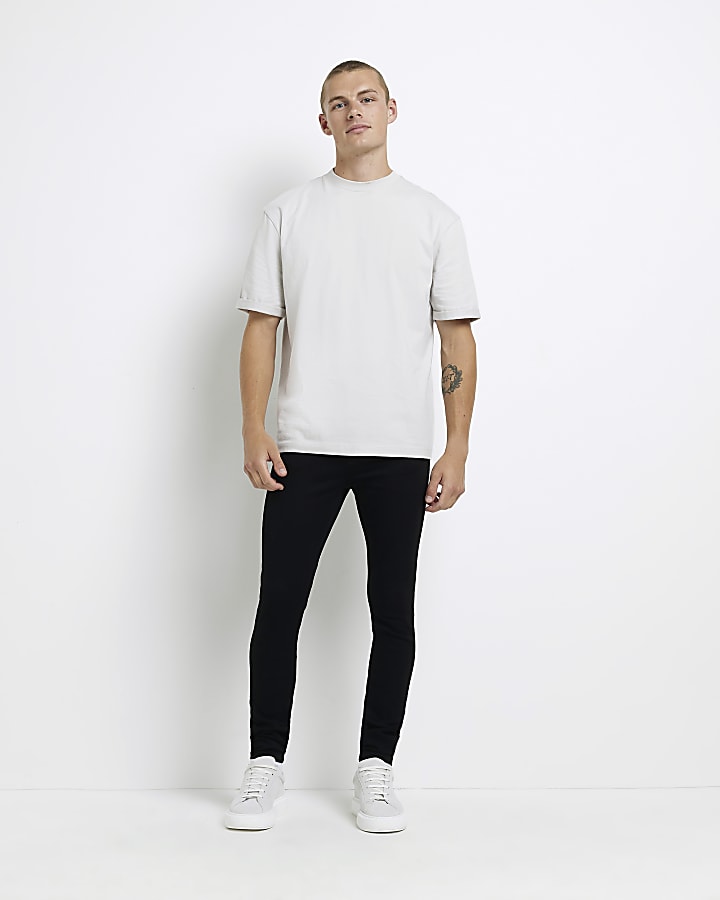 Black spray on skinny fit jeans