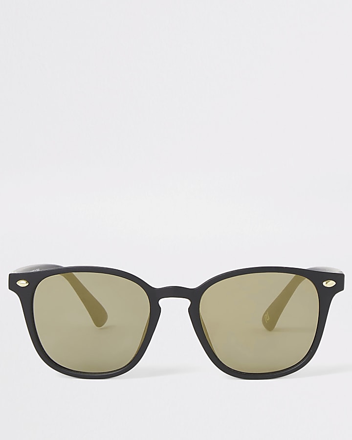Black Gold Flash Slim Sunglasses