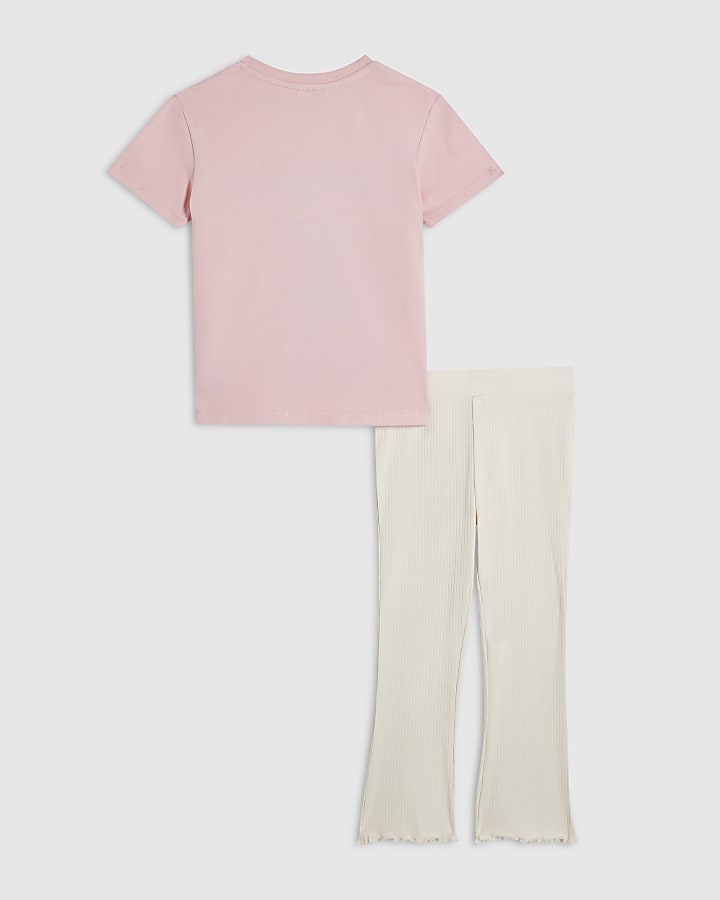 Mini Girls Pink Capybara T-Shirt Set