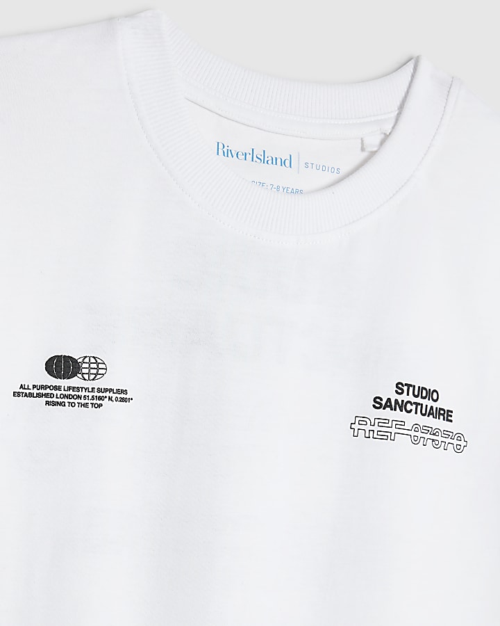 Boys White Studio Sanctuaire T-Shirt