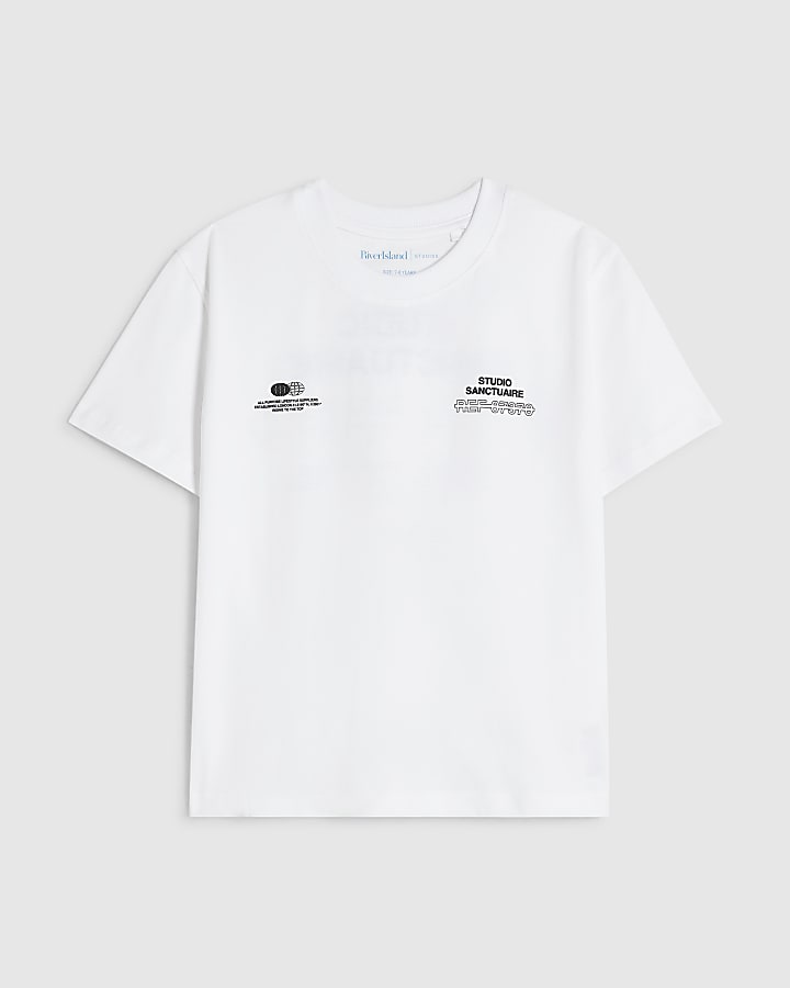Boys White Studio Sanctuaire T-Shirt