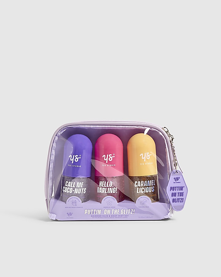 Girls Purple Shimmer Body Spray 3 Piece Set