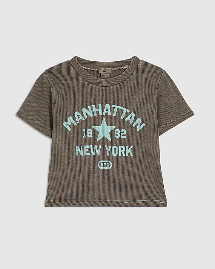 Girls Brown Manhattan T-Shirt