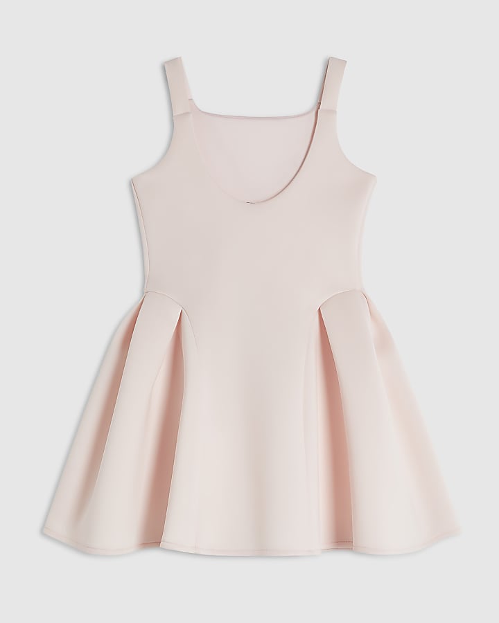 Girls Pink Premium Bow Dress