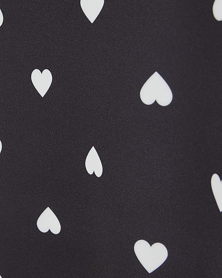 Girls Brown Polka Heart Dot Prom Dress