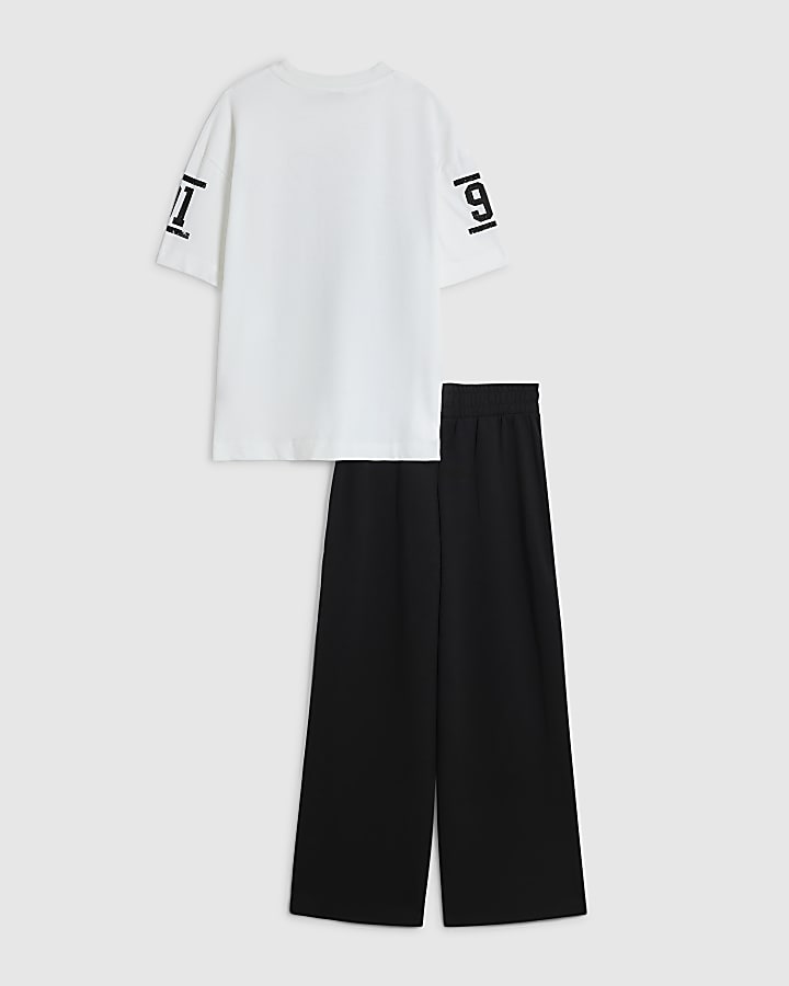 Girls White New York 91 Sweatshirt Set
