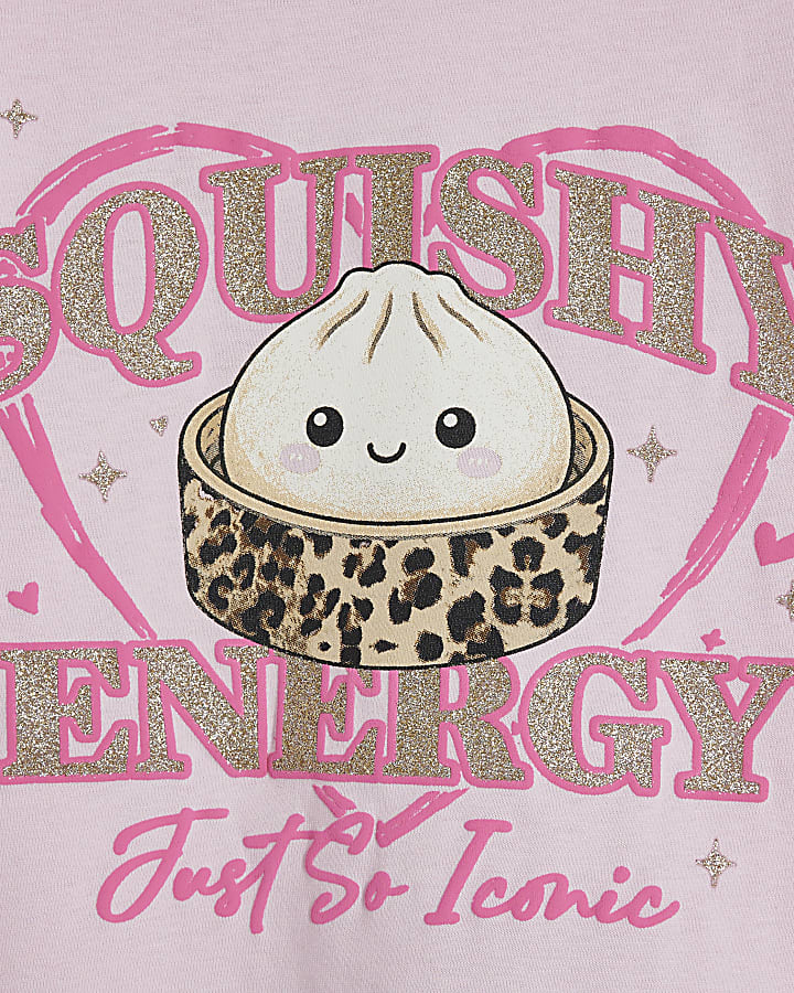 Girls Pink Squishy T-Shirt Set