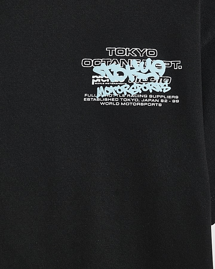 Boys Black Tokyo Graffiti T-Shirt