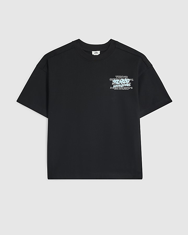 Boys Black Tokyo Graffiti T-Shirt