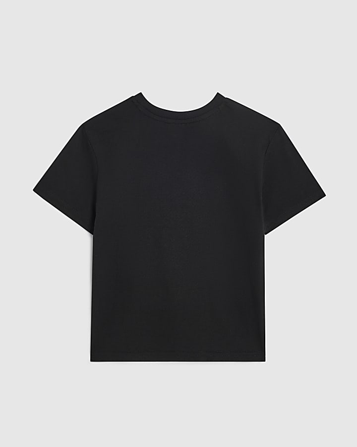 Mini Boys Black Montpellier Bear T-Shirt