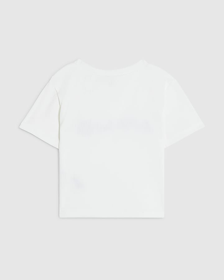 Girls White Halloween Faboolous T-Shirt