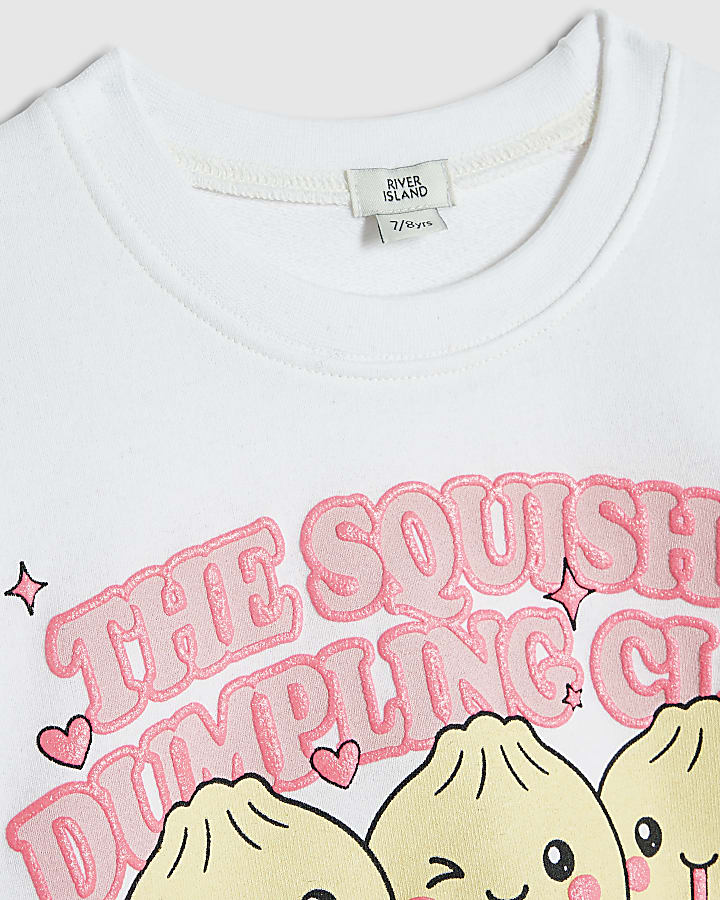 Girls White Squishy Icon Sweatshirt