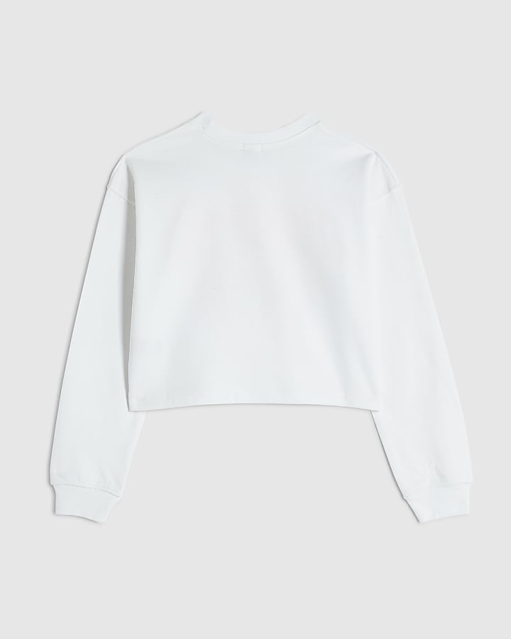 Girls White Squishy Icon Sweatshirt
