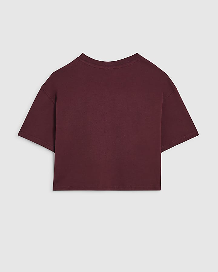Girls Burgundy Its Giving Iconic T-Shirt