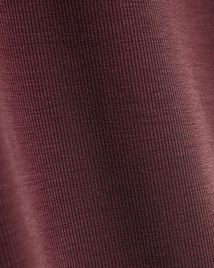 Girls Burgundy Flare Trousers 