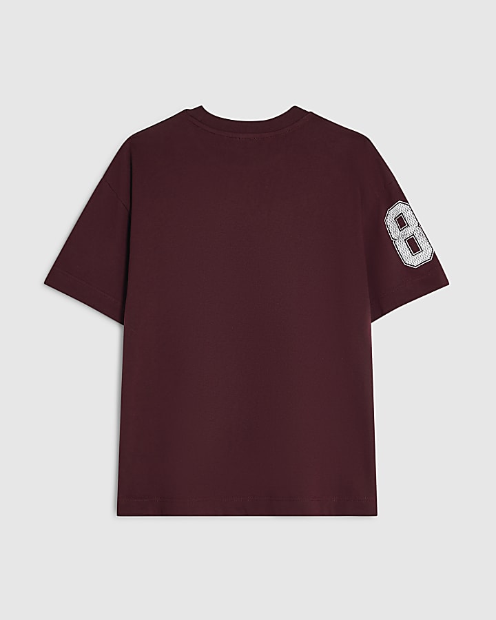 Girls Burgundy Iconic Era 82 T-shirt