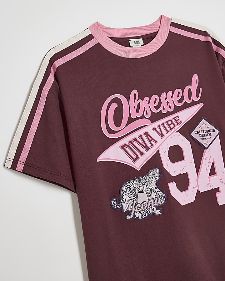 Girls Burgundy Obsessed 94 T-Shirt