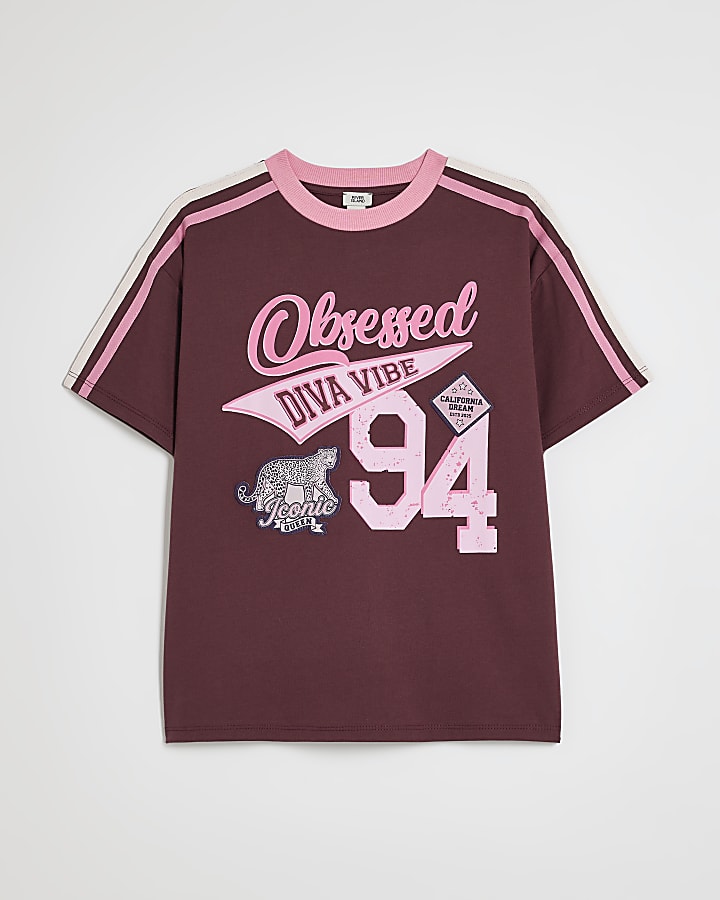 Girls Burgundy Obsessed 94 T-Shirt