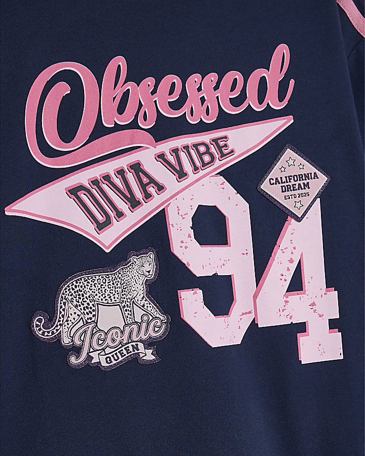Girls Navy Obsessed 94 T-Shirt