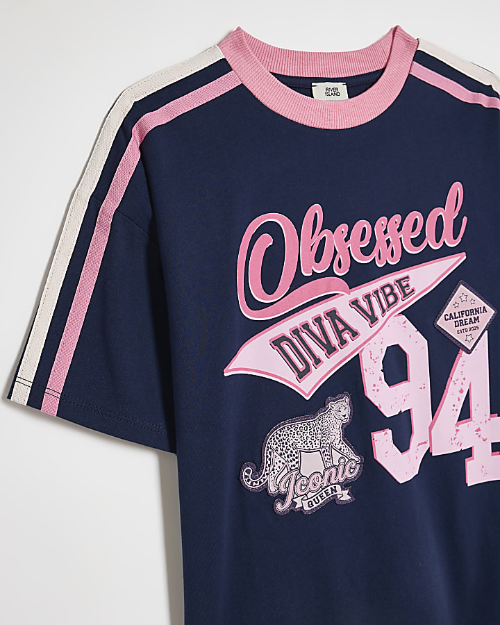 Girls Navy Obsessed 94 T-Shirt