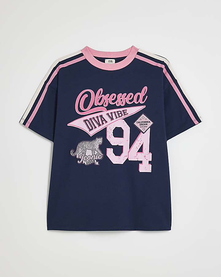 Girls Navy Obsessed 94 T-Shirt